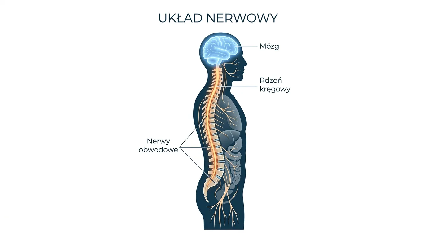 Schemat układu nerwowego człowieka