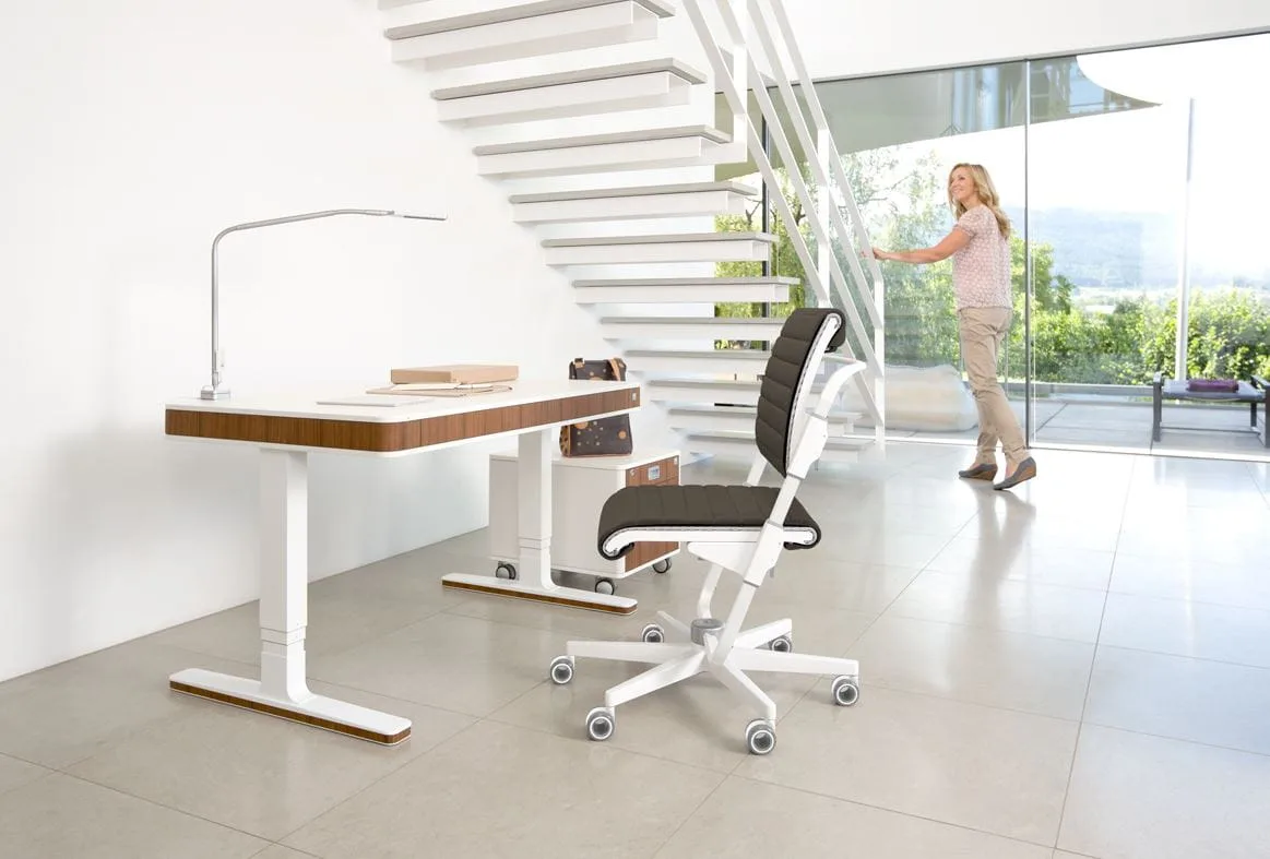 FOTEL NA KÓŁKACH MOLL S6 BIAŁY