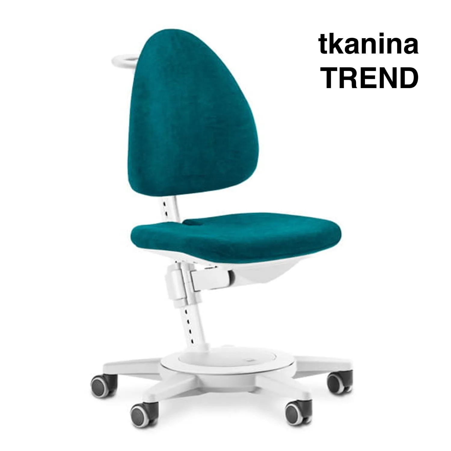 MAXIMO fotel na kółkach TREND biały