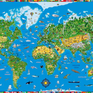 BLOTTING PAD podkładka MAP OF THE WORLD