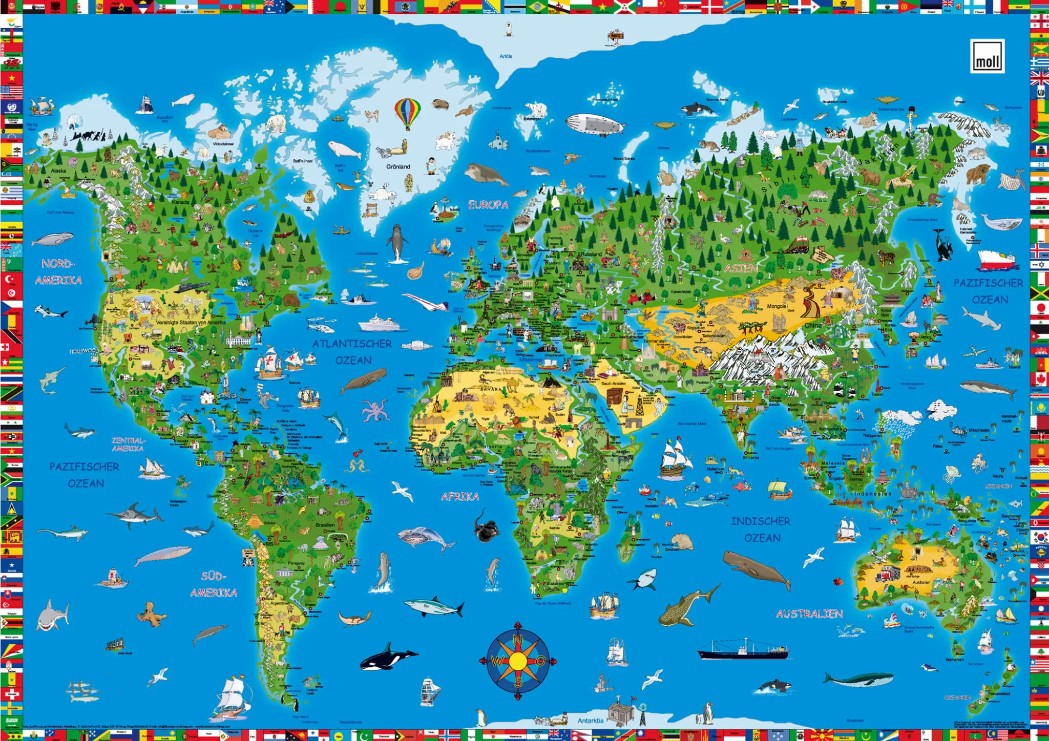 BLOTTING PAD podkładka MAP OF THE WORLD