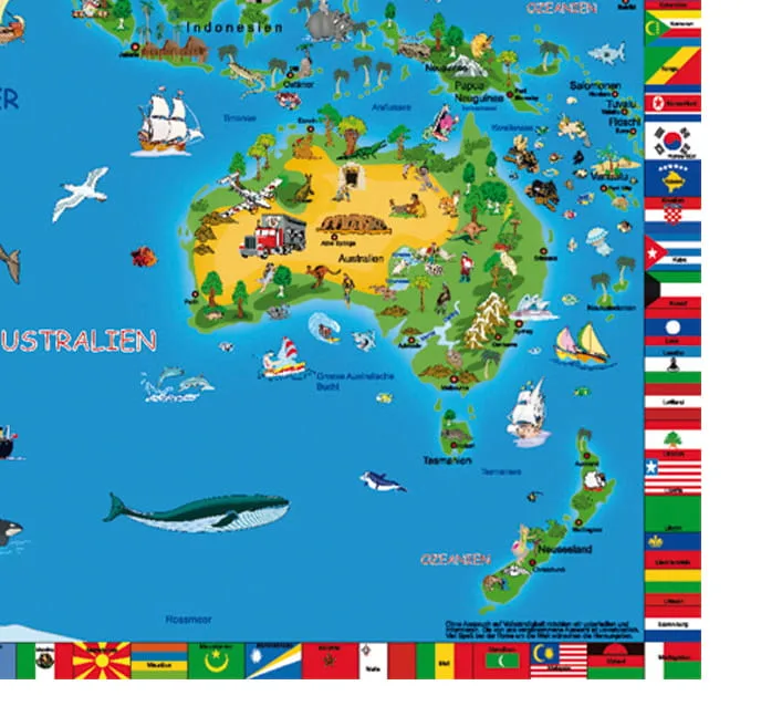 BLOTTING PAD podkładka MAP OF THE WORLD